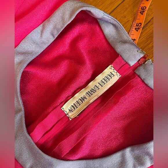 70s Vintage Robert David Morton Color Block Long Sleeve Dress - Picture 4 of 7